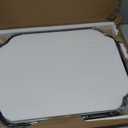 24"x18" Black Scalloped Mirror for Bathroom, Rust-Proof Metal Frame