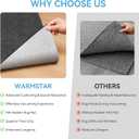 Warmstar 2x6 FT Non Slip Rug Pad,100% Waterproof Felt Rug Pad for Hardwood Floors,1/8 Thick Soft Carpet Pad with Natural Rubber Backing, Secure Grip & Floor Protection