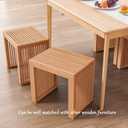 APRTAT Small Bamboo Dining Bench, 17inch Farmhouse Decor Indoor Kitchen Table Bench, Entryway Shoe Rack Bench, Outdoor Bench, Solid Bamboo Benches for Living Room, Hallway, Bedroom, Bathroom