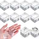 Remerry 8 Pieces Acrylic Display Block 1 x 1 x 1 Inch Clear Polished Acrylic Square Display Cube Block Stand Holder for Rings Jewelry Ornaments