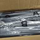Heavy Duty Curtain Rods, 1 1/4 Inch Diameter Curtain Rod for Window 72-144 Inch(6-12ft), Telescoping Large Drapery Rod with Adjustable Modern Brackets, Matte Black