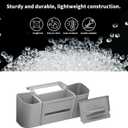 Center Armrest Rear Organizer for Toyota Sienna 2021-2026 ABS Cup Holder Tray Center Consoles 3-in-1 Backseat Organizer(Gray)
