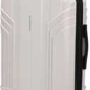 BAGSMART Expandable Carry On Luggage 22x14x9 Airline Approved, 1OO% PC Lightweight Hard Shell Suitcase, 20 Inch Travel Luggage with Spinner Wheels, Waterproof Rolling Suitcase, Biege (White)