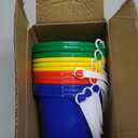 Didaey 12 Pcs Beach Bucket Sand Buckets Bulk for Kids 5 Inch Colorful Fun Plastic Pails and Sandcastle Mold for Toddler Summer Beach Birthday Party Favors Pool Play Castle Water (4 Colors)