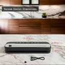 Vacuum Sealer Machine for Food Storage, Built-in Cutter, Dry & Moist Modes, Includes Vacuum Hose for Jars, Compact and Portable Design