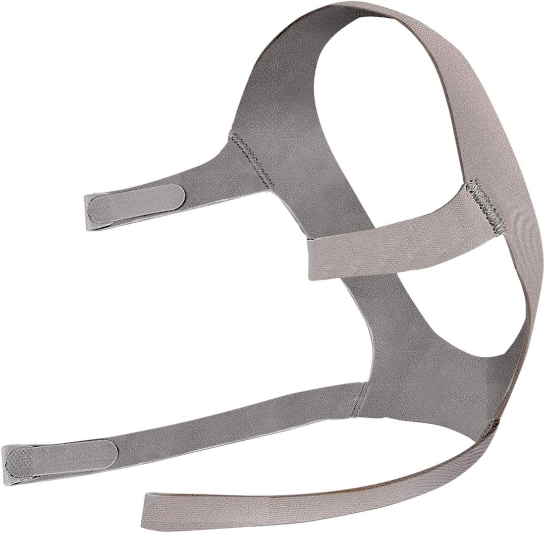 IMPRESA Nasal Pillow Headgear Replacement Strap Kit - Compatible with ResMed AirFit F20 CPAP Mask - Large & Gray - Adjustable Elastic CPAP Strap