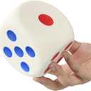 3.1 Inch Giant Dice Stress Ball - Slow Rising Foam Squishy Toy for Kids Adults, Board Games, Math Classroom, Office Desk Anxiety Relief, Party Favor (Dice)