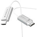 HDMI 2.1 Cable 50ft White 4K 8K Fiber Optic HDMI Cable[8K@60Hz 4K@120Hz,48Gbps,Dynamic HDR,HDCP 2.2&2.3, 3D] Compatible with 4090,RX 7900 XTX,Monitor,PS5,Soundbar