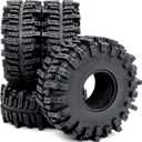 HOBBYSOUL 5.0'' Tall RC 1.9 crawler tires (Super Soft Sticky) T10 Mud Slingers Tyre For 1/10 Rock Crawling TRX4 high trail SCX10 Wraith Upgrade, HS701546