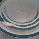 YUANYE 5 Pack Glass Mixing Bowls with Lids Set (5/ 2.5/ 1.5/ 0.9/ 0.6QT), Thick Glass Large Salad Bowl Set, Nesting Kitchen Bowls for Serving, Prepping, Cooking and Baking, Dishwasher, Oven, Microwave Safe