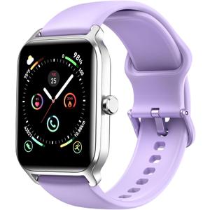 Fitpolo Smart Watches for Women Men, Alexa Built-in 1.8" Fitness Tracker Watch for Android iOS, Waterproof Activity Trackers with 100 Sports, GPS via Phone, Heart Rate Sleep SpO2 Monitor - Purple