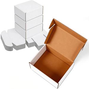 11x8x4 inches White Shipping Boxes 20 Pack，Corrugated Cardboard Gift Boxes，Mailing Boxes for Small Business Packing and Storage