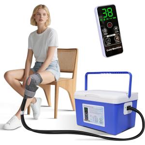 Cold Therapy Machine, Built-in 3000mAh Battery, Cold Therapy for Knee Replacement, Ice Machine for Knee After Surgery, Cryotherapy Systems Suitable for Home use,