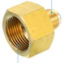 Patikil 3/4 Inch Female to 3/8 Inch Male Flare Brass Adapter, Flare Fitting for Air, Gas Line and Refrigeration, HVAC