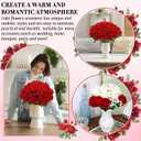 MERIXMAS Roses Artificial Flowers, Fake Velvet Silk Roses in Bulk for Home Decor Indoor, Fake Roses Realistic Flowers with Stems for Wedding Centerpiece Party Decor (24, Red)