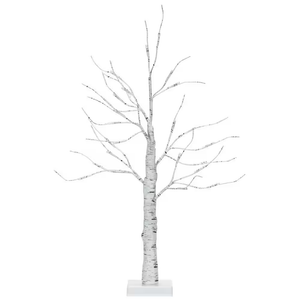 2 ft. Pre-Lit White Twig Birch Tree Battery Powered for Christmas Holiday