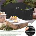 86 Inch Island Grill Cover - 600D Heavy Duty Waterproof All Weather Protection Outdoor Cover, Black