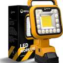 20V LED Work Light for Dewalt: 90W 9000LM 8" Portable Battery Powered Lights, 3 Modes Integrated Spotlight & Floodlight with USB & Type-C and Low Voltage Protection Ideal for Workshop (No Battery)