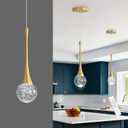 Modern Pendant Lights for Kitchen Island LED Dimmable Crystal Glam Ceiling Pendant Lighting for Dining Room Hallway Bedroom Corner Lamp Antique Gold