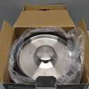 Bakpoco Double-Wall Vacuum Insulated Ice with Lid, Scoop, Ice Tong, Strainer & Leather Handle Keep Ice Frozen Longer Large Ice Buckets for Cocktail Bar,Parties Chilling Beer Champagne 3L (Silver Classic Tan Handle)