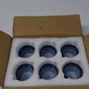 Set of 6 Ribbed Glass Votive Candle Holders, Blue Glass Tealight Holders for Taper Candles - Elegant Table Centerpieces for Weddings, Christmas, Parties, and Home Decor