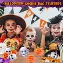 2 x Halloween Boo Basket Goodie Bag Stuffers Fillers for Kids,8 Pack Light Up Spinning Tops Toys Gifts for Toddlers,Halloween Non Candy Trick or Treats Party Favors,Birthday Classroom Prizes for Boys Girl