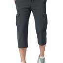 WaltZon Boys Cargo Capris Pants Youth Quick Dry Lightweight Pull-On Hiking Shorts for Sports Outdoor with Zipper Pockets(Size: 9-10)