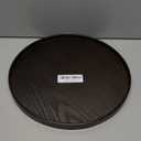 Round Wooden Serving Tray  Rustic Wood Tea Tray for Breakfast, Snacks, Coffee & Home Decor (Dark, 11.81in)