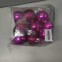 Fuchsia 2.5" Christmas Balls Christmas Tree Decoration Ornaments Shatterproof Hanging Balls for Birthday Halloween Holiday Wedding Decorations Set of 18pcs