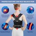 Back Brace Posture Corrector for Women and Men, Upgraded Full Back Brace Support, Adjustable Shoulder Back Support, Upper and Lower Back Pain Relief - Scoliosis, Hunchback, Hump, Thoracic, Spine Corrector (Medium)