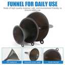 Plastic Kitchen Funnel Set of 3, Round Kitchen Funnels for Filling Bottles, Durable and Multifunctional Funnels for Filling Canning, Cooking, Lab or Car Oil (Gray)