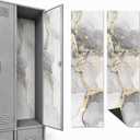 2 PCS White Marble School Magnetic Wallpaper 12*36in Locker Decoration