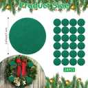 2 x 24 Pcs Christmas Wreath Pad, Christmas Door Protector Felt Adhesive Non Slip Door Garland Wreath Backing Padding Prevent Decorative Protection for Xmas Holiday Scratch Dings Dent(Green)