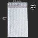 100PCS Clear Self-Seal Bubble Pouches, 5x7 Inches, Plastic Bubble Bags for Packing, Shipping, Storage