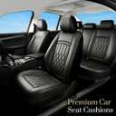 Car Seat Covers Compatible with Subaru Outback 2010-2025 2026 - Waterproof Breathable Leather Automotive Seat Cushions Protector, Airbag Compatible, Reinforced Sewing, Full Set (Black)