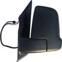Driver Left Side Door Mirror Power and Heated Power Folding with Signal Light and BLIS Textured Back Cover for Mercedes Sprinter Freightliner Sprinter from 2019 to 2024