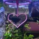 Floating Heart Betta Training Ring, Heart Active Betta Training Floating Ring, Floating Feeder, Betta Loops for Aquarium Decor, Pink, 3.8in x 3.7in (Pink, Single)