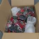 Sliner Christmas Candle Holder Centerpiece Christmas Poinsettia Glass Candle Holder Romantic Holiday Candelabrum for Xmas Party Table Mantel Decorations