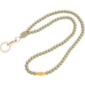 Beaded Lanyards for ID Badges and Keys Women Gifts Cute Teacher Silicone Soft Keychain Lanyard(Light Green)