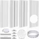 Portable Air Conditioner Window Vent Seal Kit Fit for 5.9" Exhaust Hose, Mobile AC Unit Window Vent Kit with 4 Vent Seal Plates for Vertical/Horizontal Sliding Window