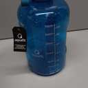 AQUAFIT 1 Gallon Water Bottle with Time Marker - Straw & Chug Lid - BPA Free Gym Water Bottle with Straw - Big Gallon Jug (Aqua, 128 oz - 2 Lids)