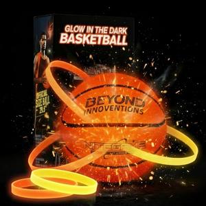 Glow In The Dark Basketball - Light Up Basketball Gifts For Teen Boys & Girls 8-15+ | Official Size 7 | Kids Basketballs Teen Boys Gift Ideas - Includes 2x Light Up Bands | Outdoor Teens Gifts