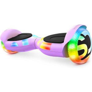 Jetson All Terrain Hoverboard with LED Lights, LED Light-up Wheels, Self-Balancing Hoverboard with Active Balance Technology, Ages 12+ (Purple)
