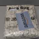 3x7 Runner Rugs for Hallway Non-Slip Hallway Runner Rug with Rubber Backing Washable Rug Runner for Kitchen Bedroom Vintage Distressed Carpet (Border Cream)