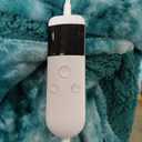 Electric Heated Blanket Throw 62x84" Size Faux Fur Heating Blanket 10 Heating Settings, 1-8h Timer & Overheat Protection, Machine Washable, Soft Flannel and Sherpa Full Body Warmth, Teal