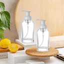 13oz Refillable Foaming Shower Soap Dispenser Funel 2pcs Foaming Soap Dispenser Glass Clear Foam Pump Bottles for Bathroom and Kitchen- (375mL Foam Hand Pump Glass Bottle)