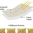 2 x OTOSTAR Set of 4 Waterproof Throw Pillow Covers 16x24 Inch Farmhouse Geometric Square Pillow Cases for Couch Patio Furniture Balcony Garden Outdoor DecorationGeometry70-Yellow
