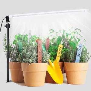 JCBritw Standing LED Grow LightAdjustable 2ft T8 Bar Plant Light, White 4500K Full Spectrum Plant Grow Lamp on Stand for Indoor Plants Seed Starting, Seedlings, Veg, Flower