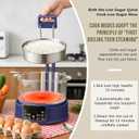 Low Sugar Rice Cooker - Multifunctional Low Carb Rice Cooke r with Auto-Lift Basket, Preset &Timer, Smart Glass Rice Cooker with Steaming, Boiling and Hotpot in One (Blue 3L)