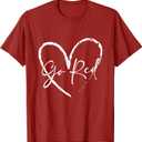 Go Red for Women American Heart Disease Month Awareness T-Shirt,Small